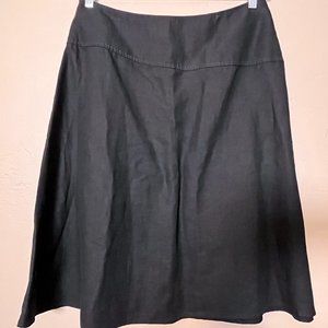 Eileen Fisher Black Linen Skirt, Size Medium